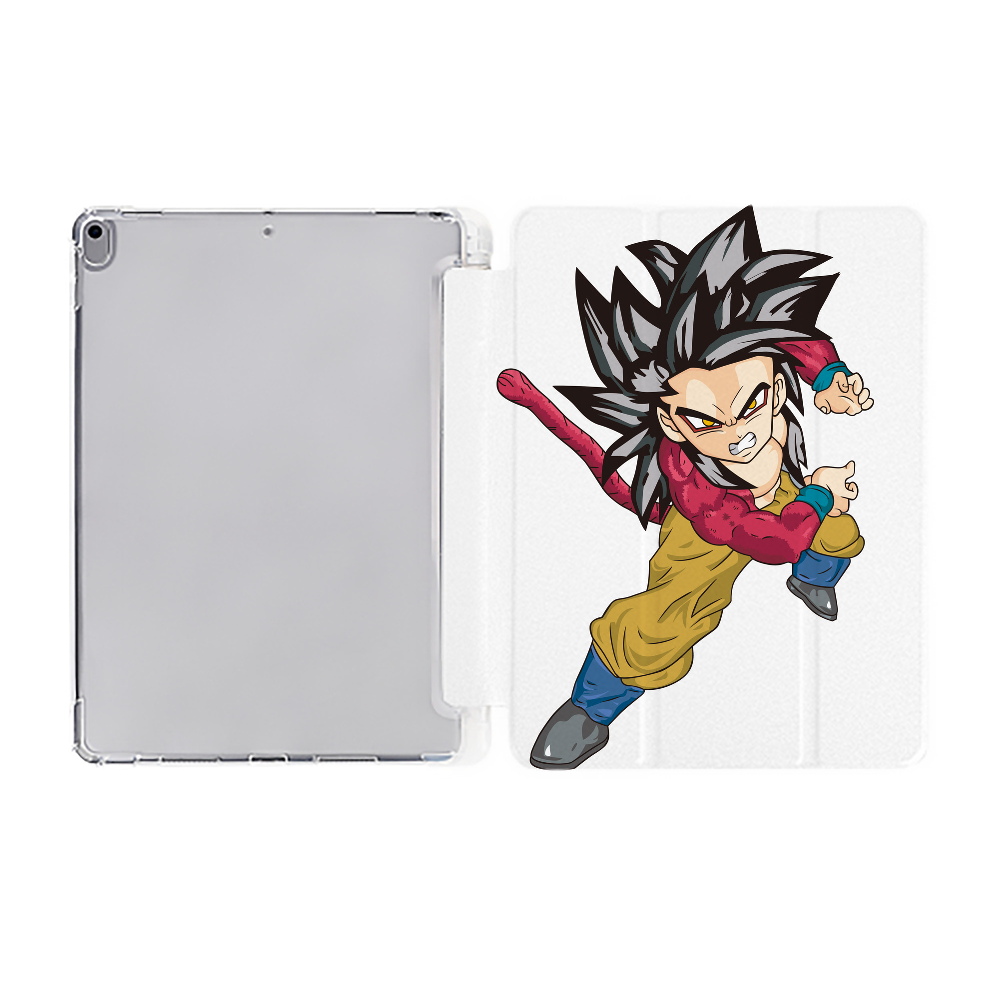 （画像用） ドラゴンボール 孫悟空（そん ごくう）Son Goku カカロット DRAGON BALL Kakarotto IPad ケース ペン収納付き 三つ折りスタンド PUレザー×シリコン 対応機種9.5/10.5/10.9インチ
